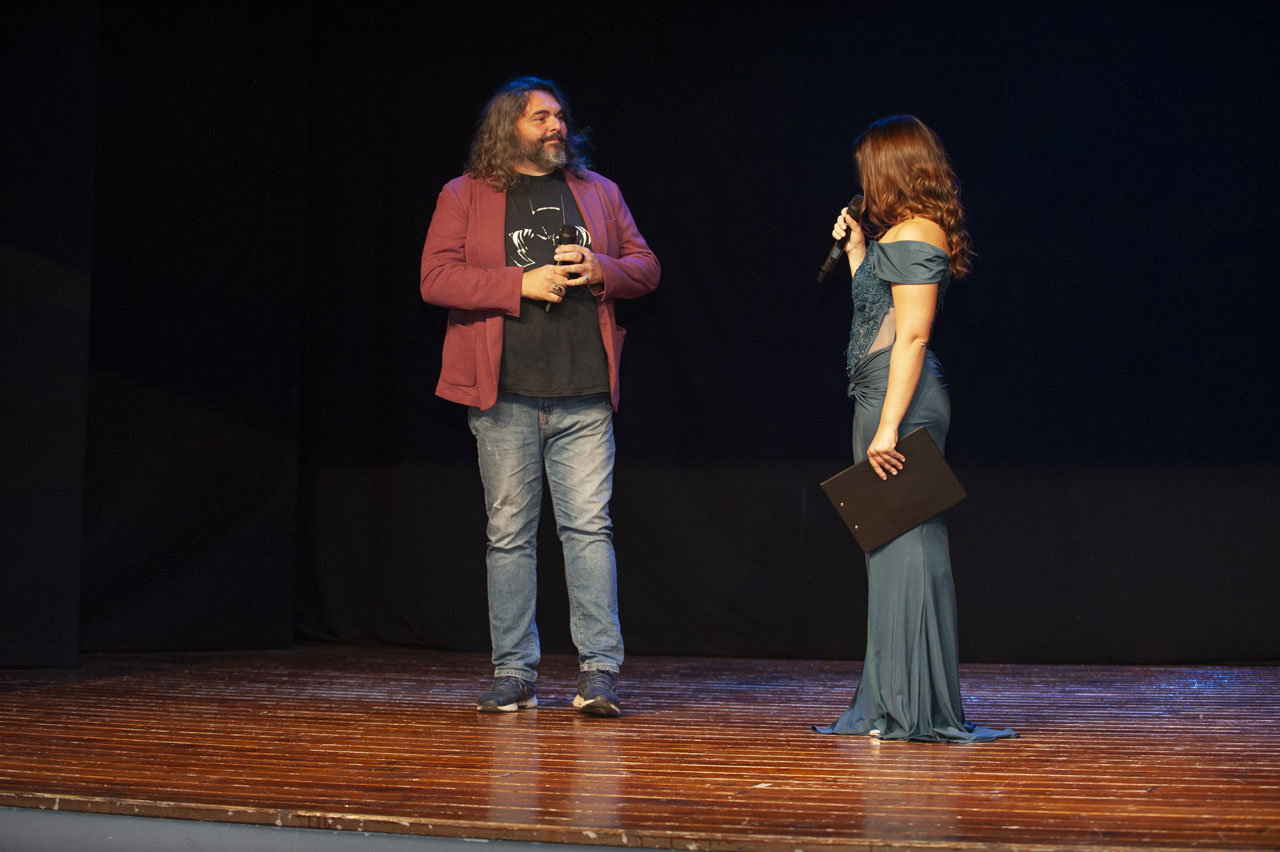 Gianni Aureli sul palco